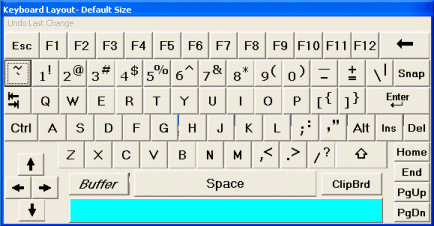 Simple QWERTY keyboard layout